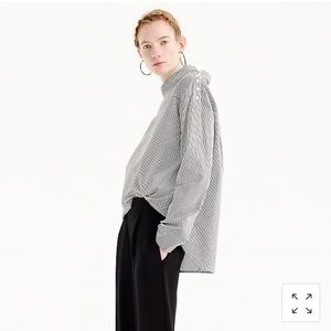 NWT J.Crew funnel neck stripe top